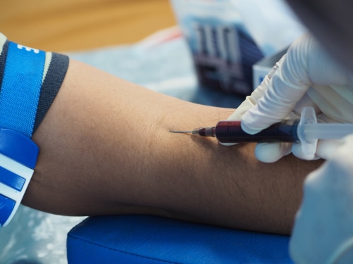 Venipuncture blood draw for workplace screening