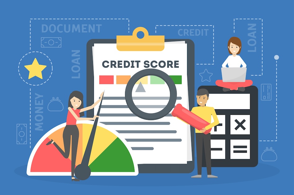 Credit Score cartoon graphic