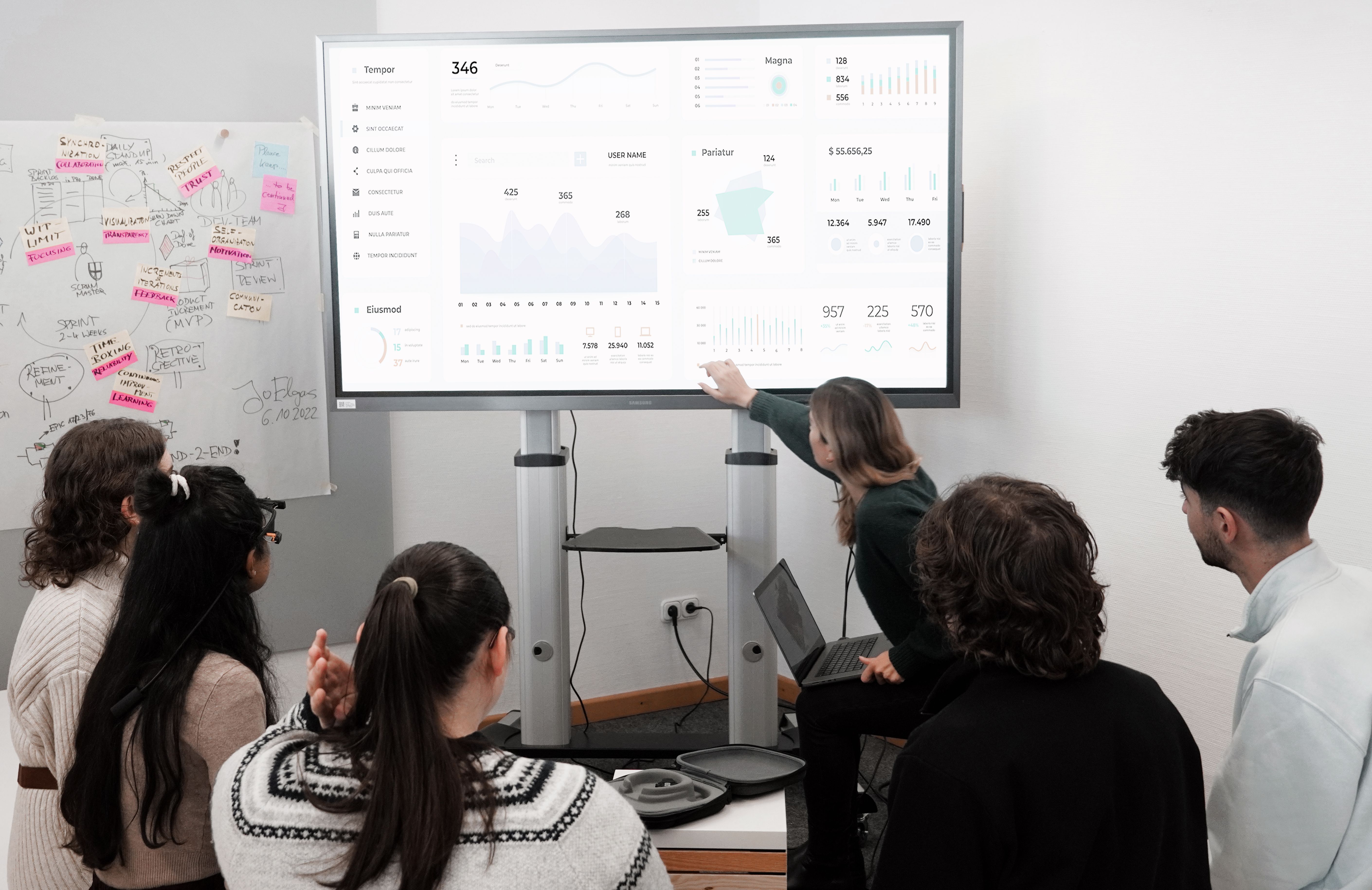 Corporate wellness software user administration dashboard