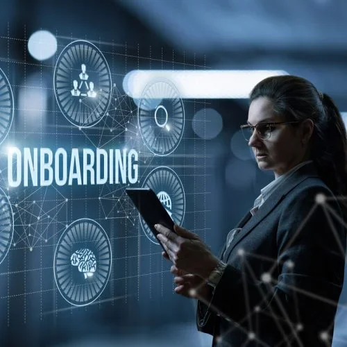 Businesswoman working structural business onboarding
